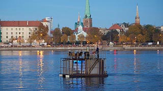 Floating Sauna in Riga Center