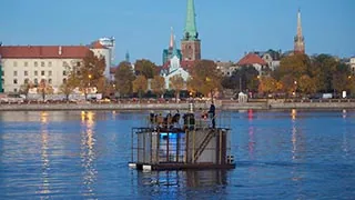 Floating Sauna in Riga Center