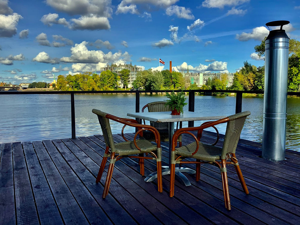 Floating Sauna in the Center of Riga