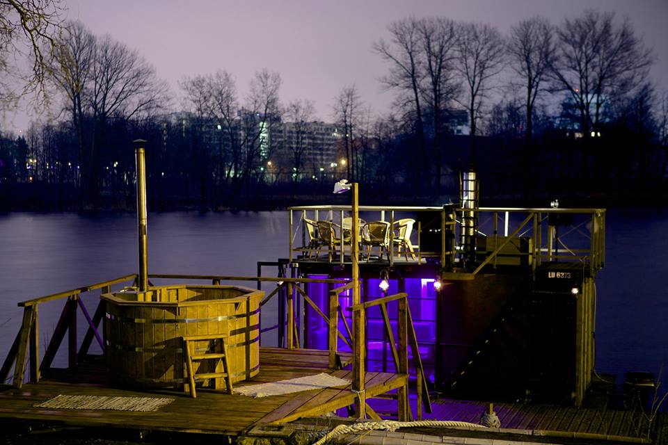 Floating Sauna in the Center of Riga
