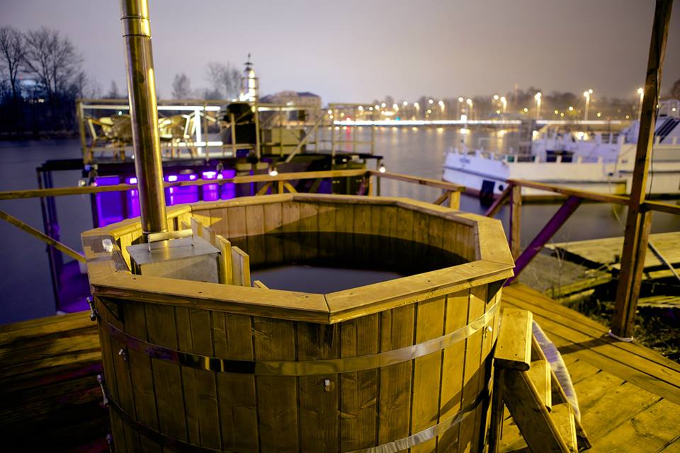 Floating Sauna in the Center of Riga