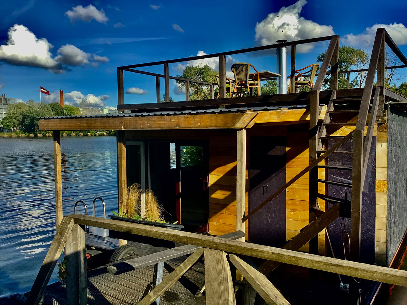 Floating Sauna in the Center of Riga