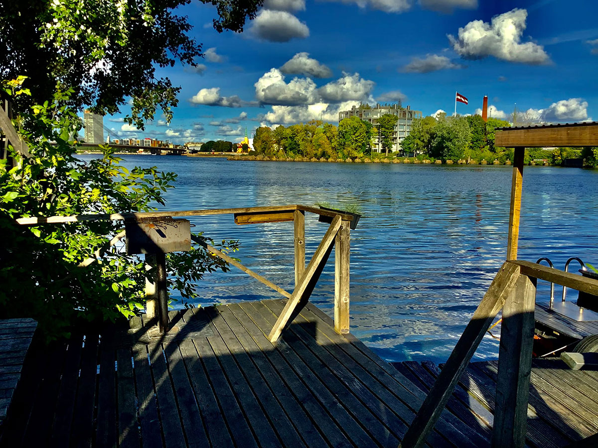 Floating Sauna in the Center of Riga