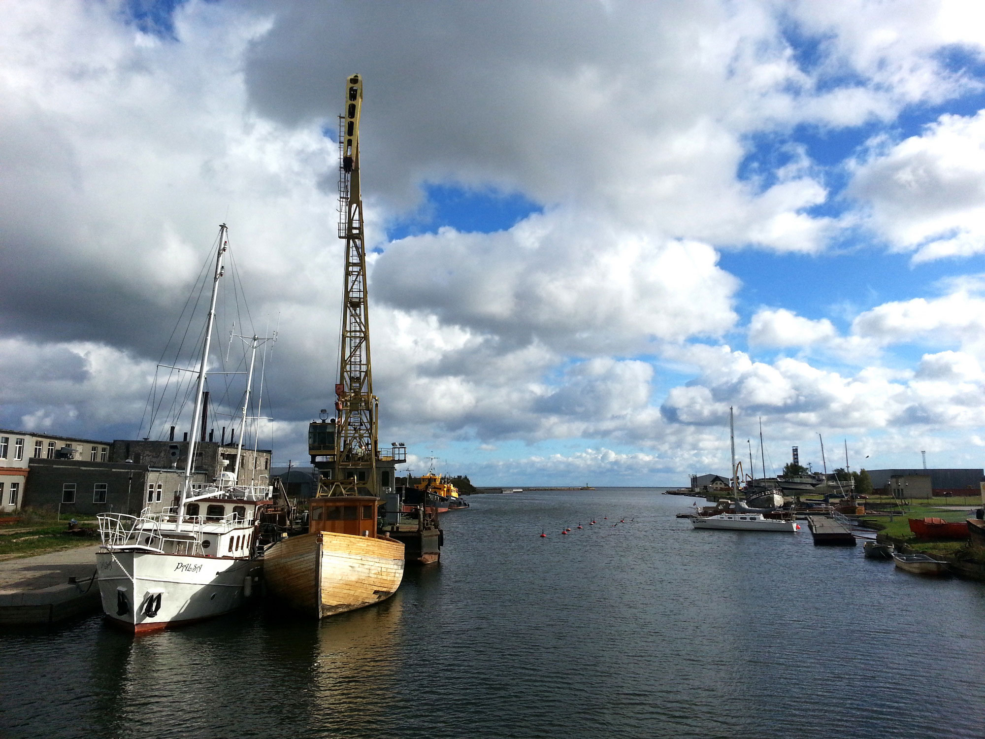 Fishing village harbour in Latvia