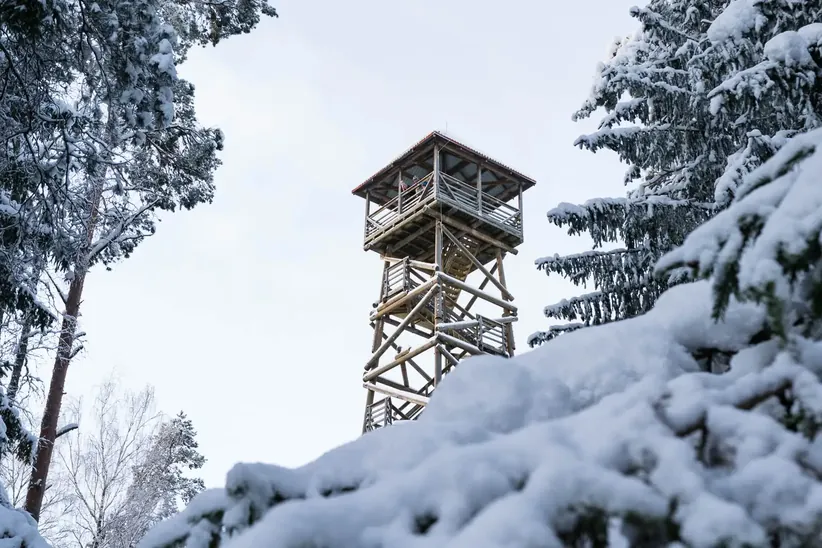 Observation tower to enjoy winter world from above